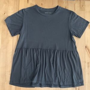 Charcoal Grey babydoll tee